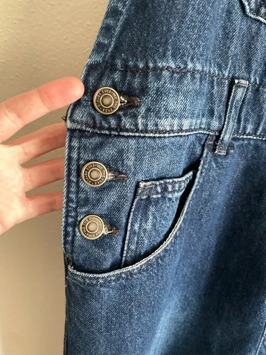 Free People We The Free Ziggy Slouchy Denim Overalls Blue M OB1194398 - Picture 10 of 12